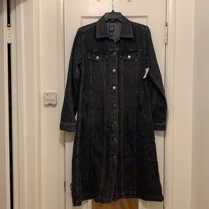 GAP Long Sleeve Black Denim Dress Style Jacket.